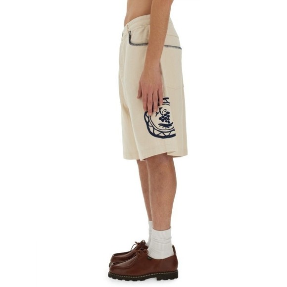 Drôle De Monsieur Relaxed Fit Cotton Bermuda Shorts - NWT